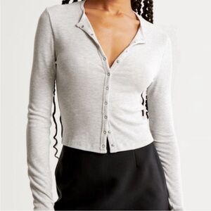 Abercrombie & Fitch Ribbed Henley Top